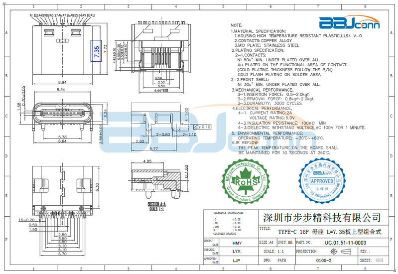 莫仕type-c母座-1 莫仕type-c母座-1